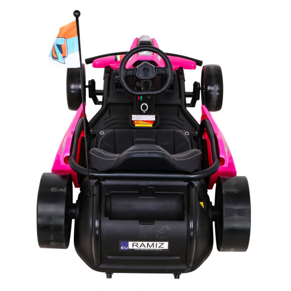 Gokart Speed 7 Drift King na akumulator dla dzieci Różowy + Funkcja driftu + Sportowe siedzenie + 2 Prędkości + EVA Gokart Speed 7 Drift King na akumulator dla dzieci Różowy + Funkcja driftu + Sportowe siedzenie + 2 Prędkości + EVA