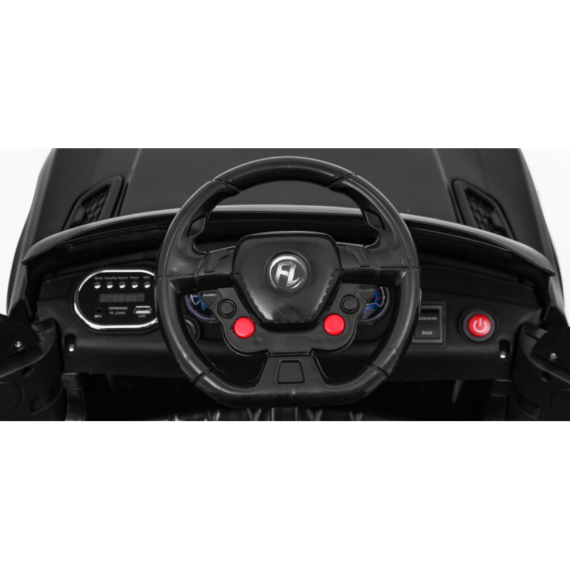 Autko Start Run na akumulator Czarny + Pilot + Funkcje bezpieczeństwa + MP3 LED