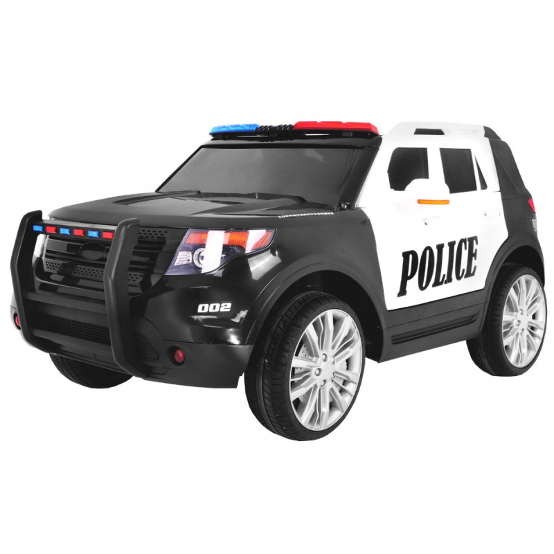 Auto SUV Police na akumulator dla dzieci + Syreny + Światła + Megafon + Pilot + Wolny Start + EVA + Naklejki