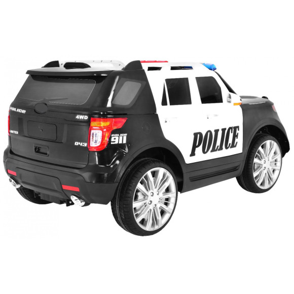 Auto SUV Police na akumulator dla dzieci + Syreny + Światła + Megafon + Pilot + Wolny Start + EVA + Naklejki