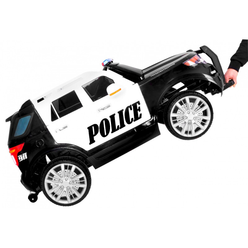 Auto SUV Police na akumulator dla dzieci + Syreny + Światła + Megafon + Pilot + Wolny Start + EVA + Naklejki