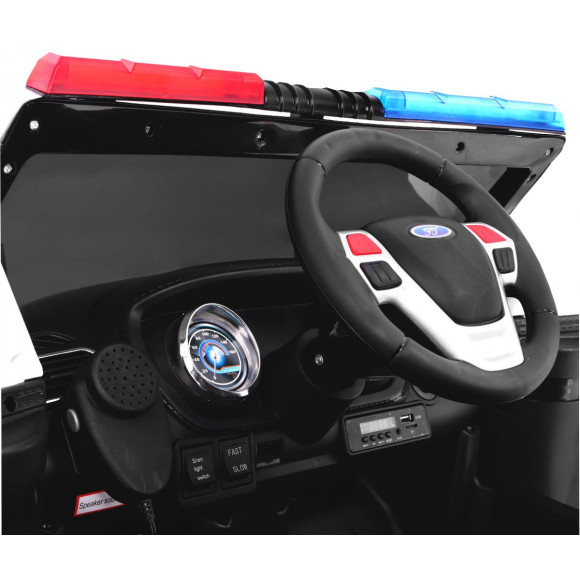 Auto SUV Police na akumulator dla dzieci + Syreny + Światła + Megafon + Pilot + Wolny Start + EVA + Naklejki