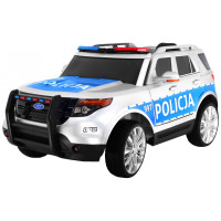 Auto SUV Policja na akumulator dla dzieci + Syreny + Światła + Megafon + Pilot + Wolny Start + EVA + Naklejki