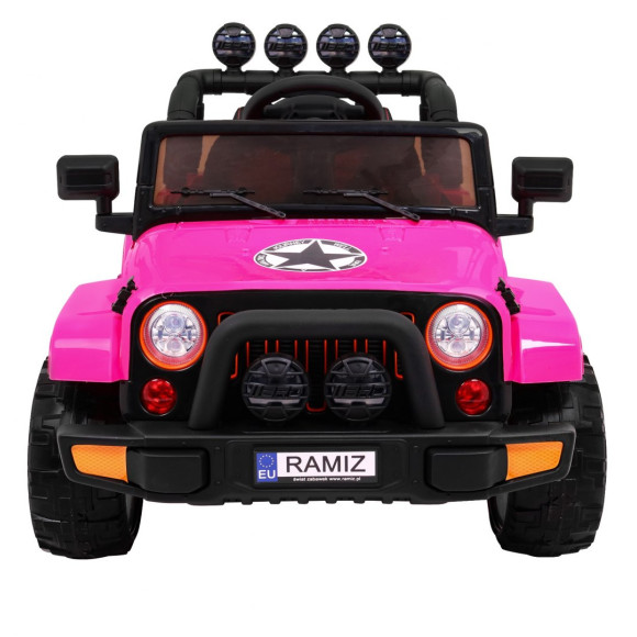 Auto Terenowe Full Time 4WD dla dzieci Różowy + Napęd 4x4 + Pilot + Audio LED + Schowek