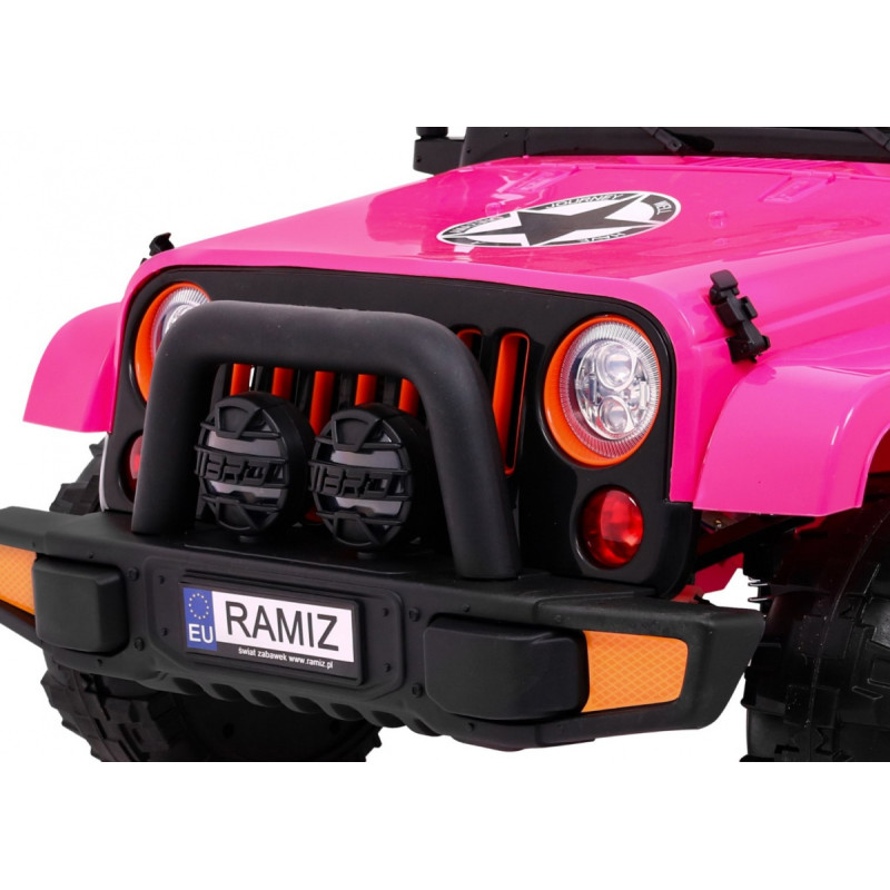 Auto Terenowe Full Time 4WD dla dzieci Różowy + Napęd 4x4 + Pilot + Audio LED + Schowek
