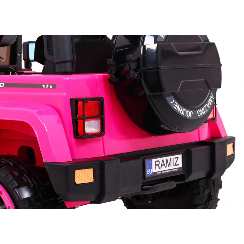 Auto Terenowe Full Time 4WD dla dzieci Różowy + Napęd 4x4 + Pilot + Audio LED + Schowek