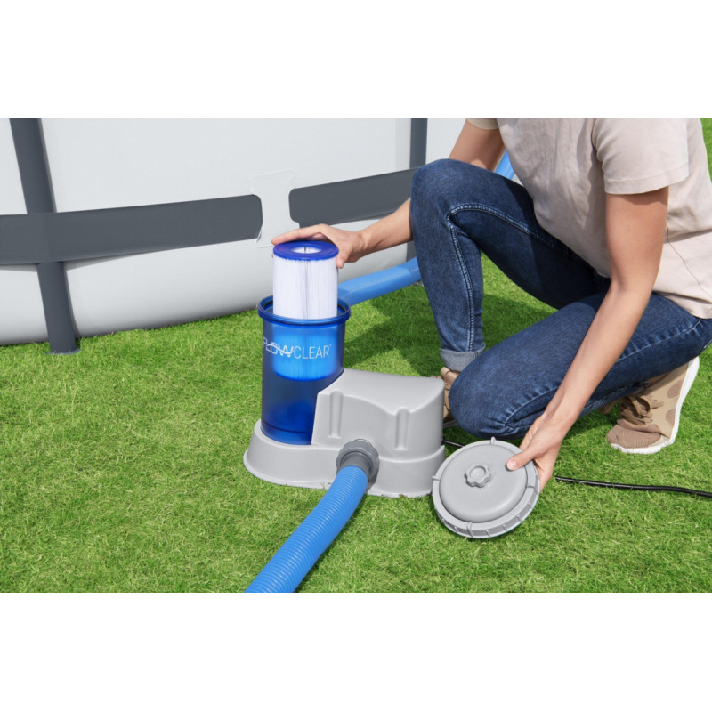 Filtrująca Pompa basenowa FlowClear BESTWAY 5678l/h + Wymienny filtr III