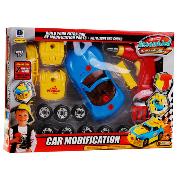 Skręcane Autko Wyścigówka Wkrętarka