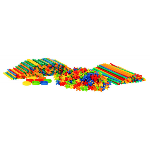 Kolorowe Słomki konstrukcyjne dla dzieci 3+ Budowanie modeli 3D + Walizka + Rurki Łączniki 800 el. Kolorowe Słomki konstrukcyjne dla dzieci 3+ Budowanie modeli 3D + Walizka + Rurki Łączniki 800 el.