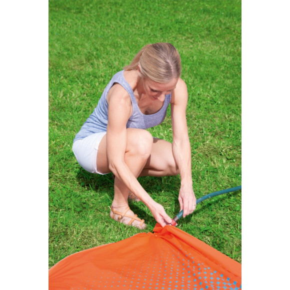 Ślizg wodny dla dzieci 3+ Pojedynczy tor 488cm BESTWAY + Łatka naprawcza Ślizg wodny dla dzieci 3+ Pojedynczy tor 488cm BESTWAY + Łatka naprawcza