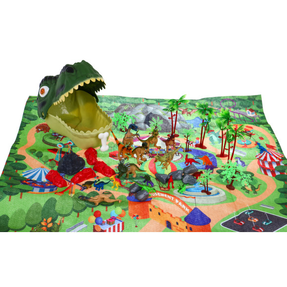 Zestaw figurek "Świat dinozaurów" dla dzieci 3+ Głowa dinozaura + mata krajobrazowa Zestaw figurek "Świat dinozaurów" dla dzieci 3+ Głowa dinozaura + mata krajobrazowa