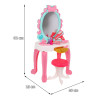 Interaktywna toaletka dla dziewczynek 3+ Taborecik + Suszarka + Akcesoria