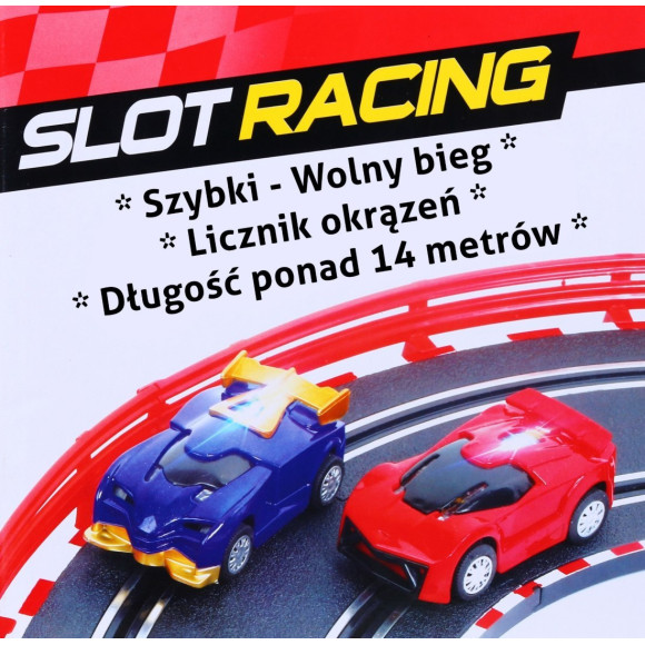 14-metrowy Tor wyścigowy dla dzieci 3-8 lat Funkcja zmiany prędkości + 2 autka + 2 pętle 360 14-metrowy Tor wyścigowy dla dzieci 3-8 lat Funkcja zmiany prędkości + 2 autka + 2 pętle 360