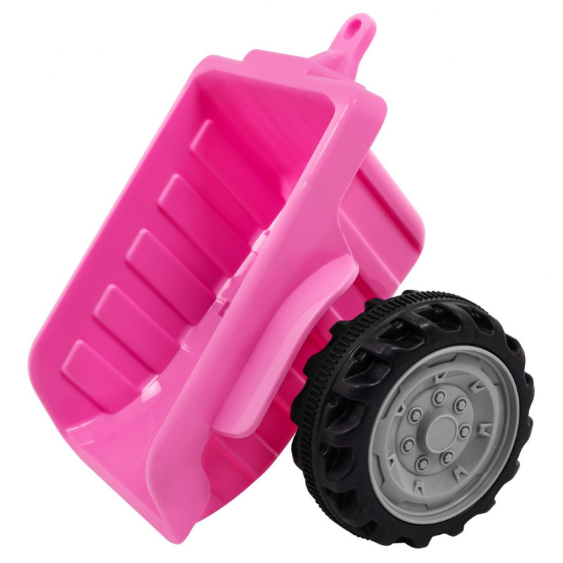 Traktor z Przyczepą Różowy