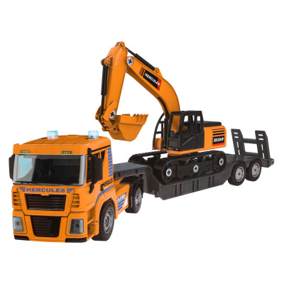 Pojazdy budowlane do skręcania dla dzieci 3+ Ciężarówka + koparka + wiertarko-wkrętarka 185 el.