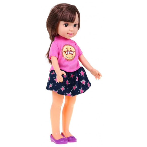 Duża Lalka do stylizacji dla dzieci 3+ brunetka + 2 Stroje + Grzebyk + Lusterko Duża Lalka do stylizacji dla dzieci 3+ brunetka + 2 Stroje + Grzebyk + Lusterko