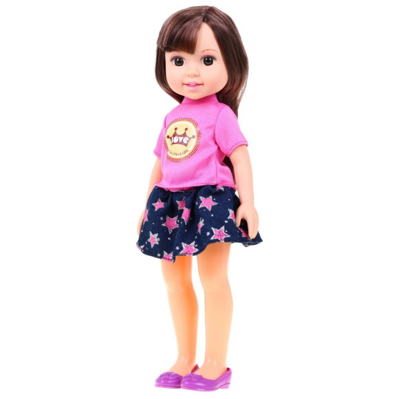 Duża Lalka do stylizacji dla dzieci 3+ brunetka + 2 Stroje + Grzebyk + Lusterko Duża Lalka do stylizacji dla dzieci 3+ brunetka + 2 Stroje + Grzebyk + Lusterko