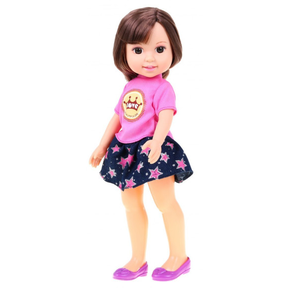 Duża Lalka do stylizacji dla dzieci 3+ brunetka + 2 Stroje + Grzebyk + Lusterko Duża Lalka do stylizacji dla dzieci 3+ brunetka + 2 Stroje + Grzebyk + Lusterko