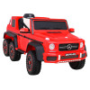 Mercedes G63 AMG Autko na akumulator Czerwony + Pilot + 6 kół EVA + Wolny Start + MP3 LED