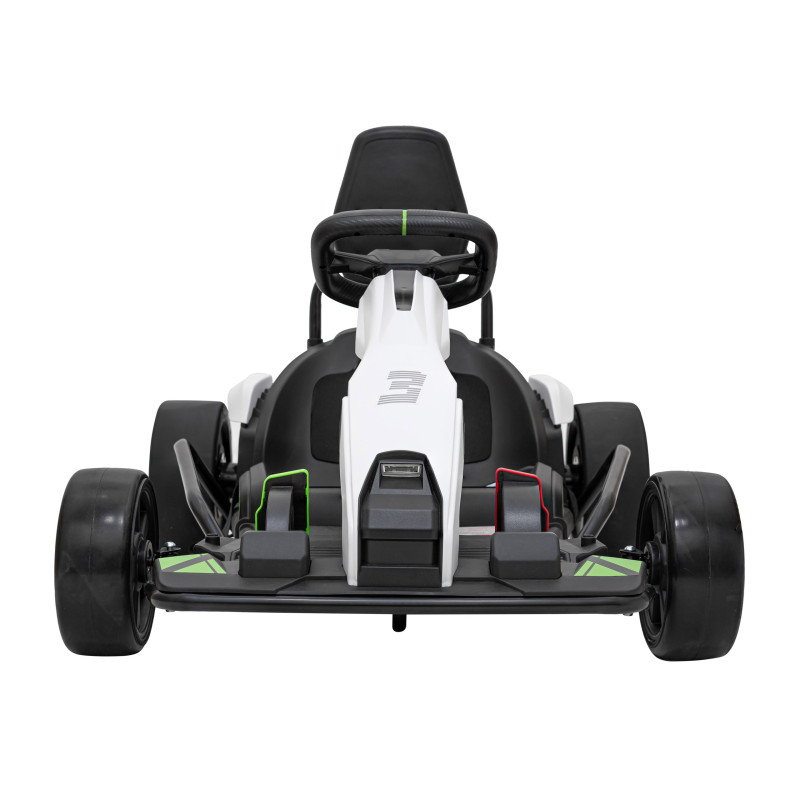 Gokart Fast 3 Drift na akumulator dla dzieci Biały + Funkcja driftu + Silniki 2x150W + Radio LED + Pasy