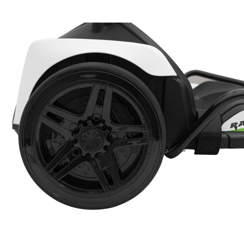 Gokart Fast 3 Drift na akumulator dla dzieci Biały + Funkcja driftu + Silniki 2x150W + Radio LED + Pasy