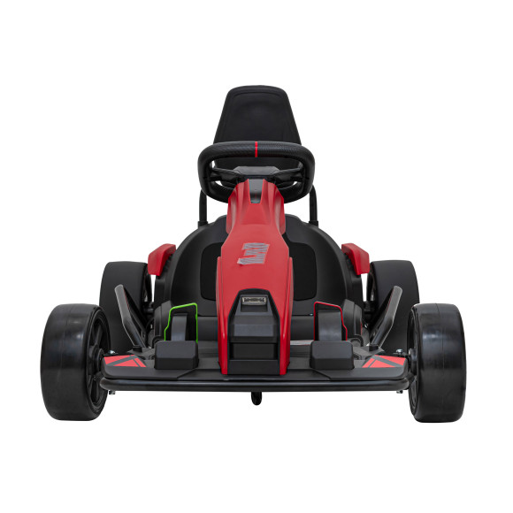 Gokart Fast 3 Drift na akumulator dla dzieci Czerwony + Funkcja driftu + Silniki 2x150W + Radio LED + Pasy
