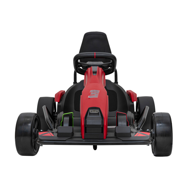 Gokart Fast 3 Drift na akumulator dla dzieci Czerwony + Funkcja driftu + Silniki 2x150W + Radio LED + Pasy