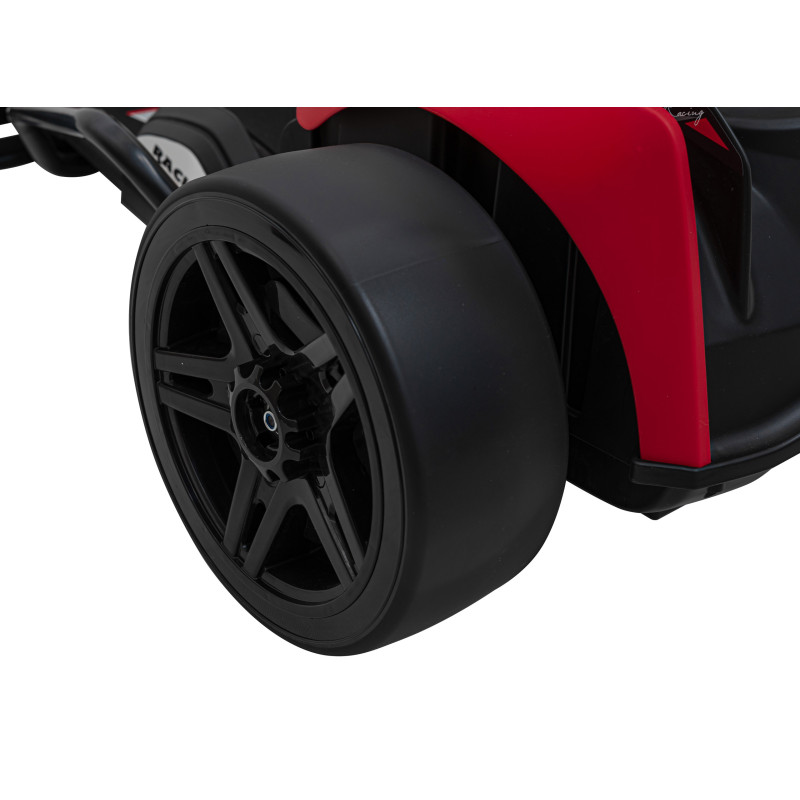 Gokart Fast 3 Drift na akumulator dla dzieci Czerwony + Funkcja driftu + Silniki 2x150W + Radio LED + Pasy