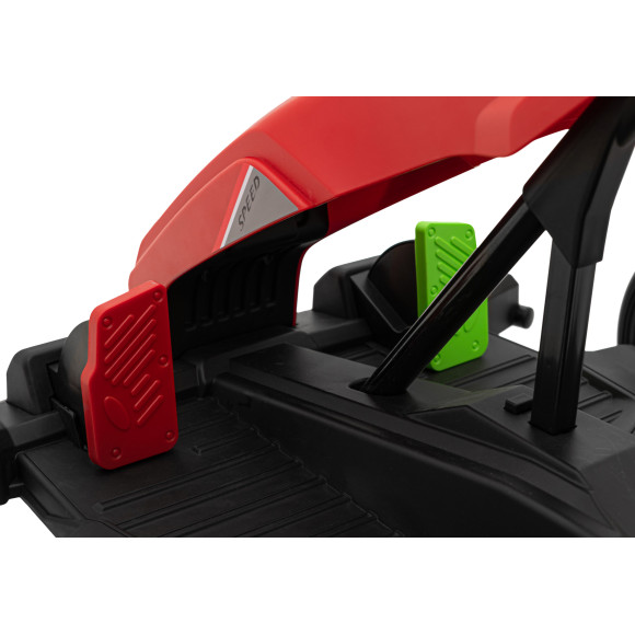 Gokart Fast 3 Drift na akumulator dla dzieci Czerwony + Funkcja driftu + Silniki 2x150W + Radio LED + Pasy