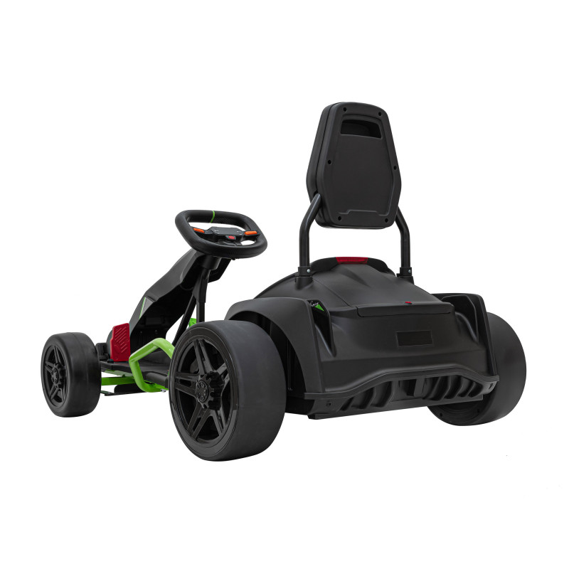 Gokart Fast 3 Drift na akumulator dla dzieci Czarny + Funkcja driftu + Silniki 2x150W + Radio LED + Pasy