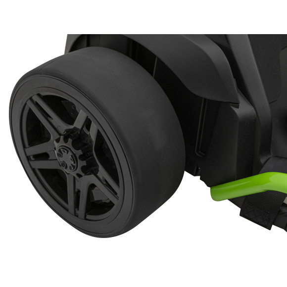 Gokart Fast 3 Drift na akumulator dla dzieci Czarny + Funkcja driftu + Silniki 2x150W + Radio LED + Pasy