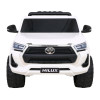 Toyota Hilux na akumulator dla dzieci Biały + Napęd 4x4 + Pilot + 2 bagażniki + Radio MP3 + LED