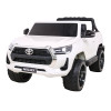Toyota Hilux na akumulator dla dzieci Biały + Napęd 4x4 + Pilot + 2 bagażniki + Radio MP3 + LED