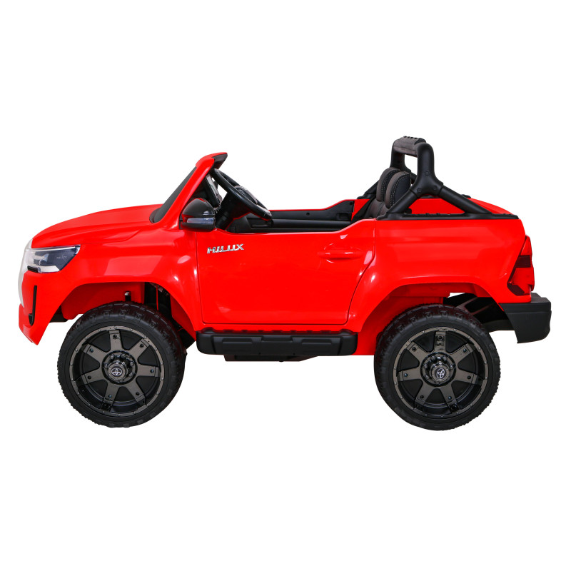 Toyota Hilux na akumulator dla dzieci Czerwony + Napęd 4x4 + Pilot + 2 bagażniki + Radio MP3 + LED