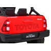 Toyota Hilux na akumulator dla dzieci Czerwony + Napęd 4x4 + Pilot + 2 bagażniki + Radio MP3 + LED