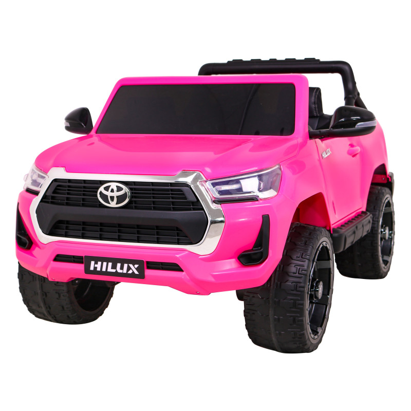 Toyota Hilux na akumulator dla dzieci Różowy + Napęd 4x4 + Pilot + 2 bagażniki + Radio MP3 + LED