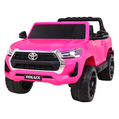Toyota Hilux na akumulator dla dzieci Różowy + Napęd 4x4 + Pilot + 2 bagażniki + Radio MP3 + LED