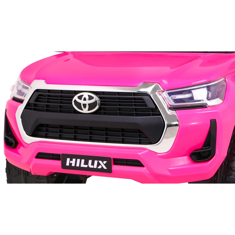 Toyota Hilux na akumulator dla dzieci Różowy + Napęd 4x4 + Pilot + 2 bagażniki + Radio MP3 + LED