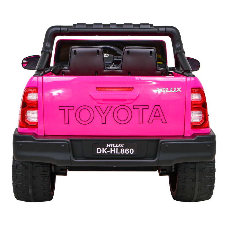 Toyota Hilux na akumulator dla dzieci Różowy + Napęd 4x4 + Pilot + 2 bagażniki + Radio MP3 + LED