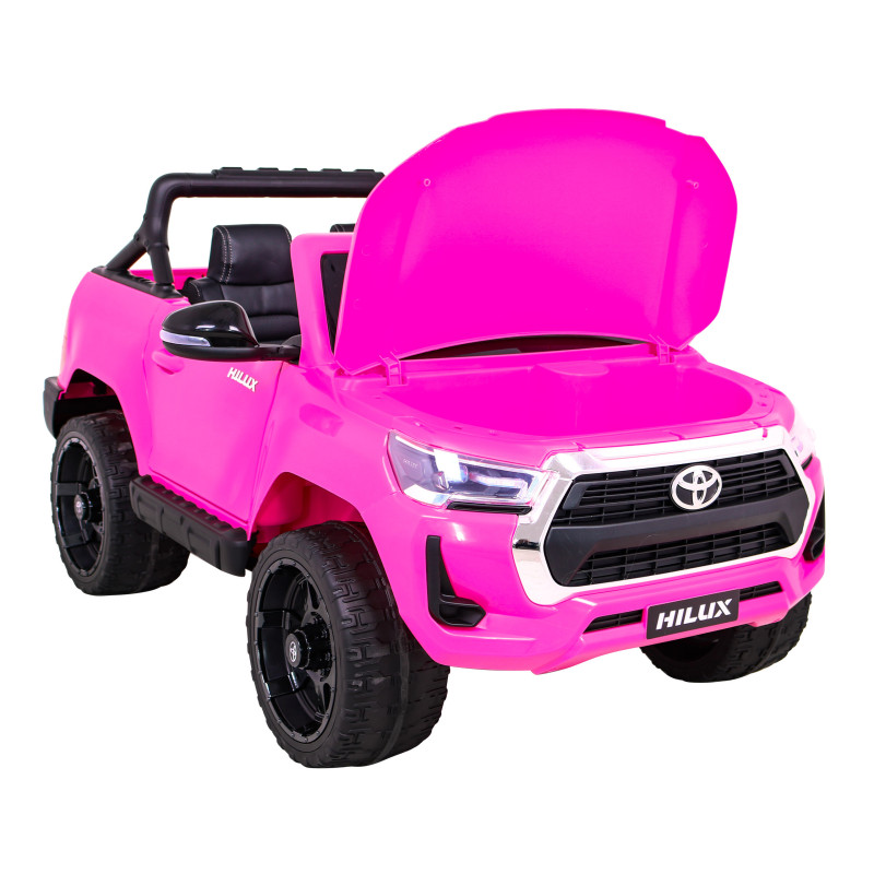Toyota Hilux na akumulator dla dzieci Różowy + Napęd 4x4 + Pilot + 2 bagażniki + Radio MP3 + LED