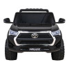 Toyota Hilux na akumulator dla dzieci Czarny + Napęd 4x4 + Pilot + 2 bagażniki + Radio MP3 + LED