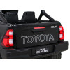Toyota Hilux na akumulator dla dzieci Czarny + Napęd 4x4 + Pilot + 2 bagażniki + Radio MP3 + LED