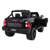 Toyota Hilux na akumulator dla dzieci Czarny + Napęd 4x4 + Pilot + 2 bagażniki + Radio MP3 + LED