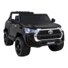 Toyota Hilux na akumulator dla dzieci Czarny + Napęd 4x4 + Pilot + 2 bagażniki + Radio MP3 + LED