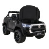 Toyota Hilux na akumulator dla dzieci Czarny + Napęd 4x4 + Pilot + 2 bagażniki + Radio MP3 + LED