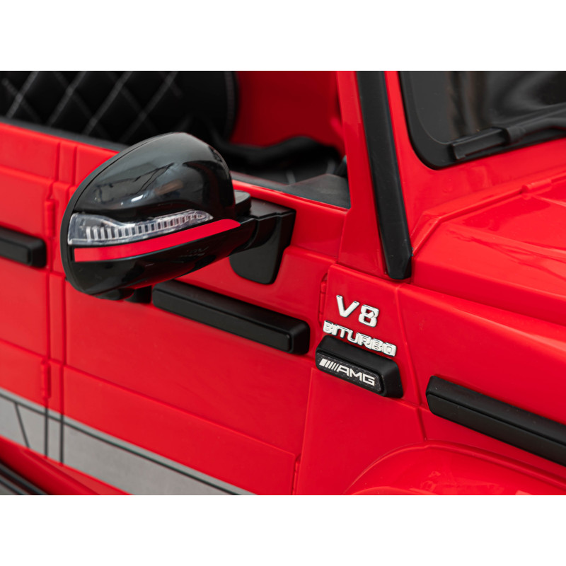 Mercedes AMG G63 dla dzieci Czerwony + Pilot + MP3 LED + Wolny Start + EVA + Pasy