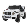 Mercedes AMG G63 dla dzieci Biały + Pilot + MP3 LED + Wolny Start + EVA + Pasy