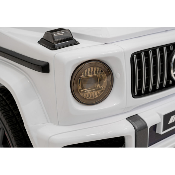 Mercedes AMG G63 dla dzieci Biały + Pilot + MP3 LED + Wolny Start + EVA + Pasy