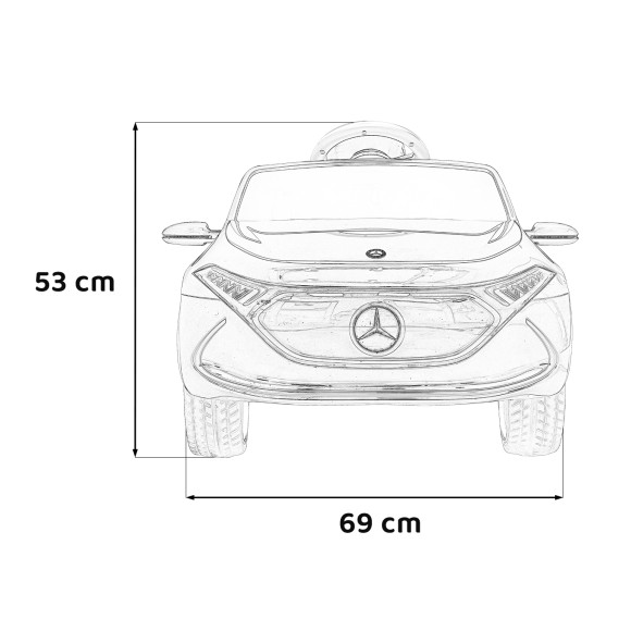 Mercedes Benz AMG EQA dla dzieci Czarny + Pilot + 5-punktowe pasy + EVA + Wyświetlacz MP3 + LED