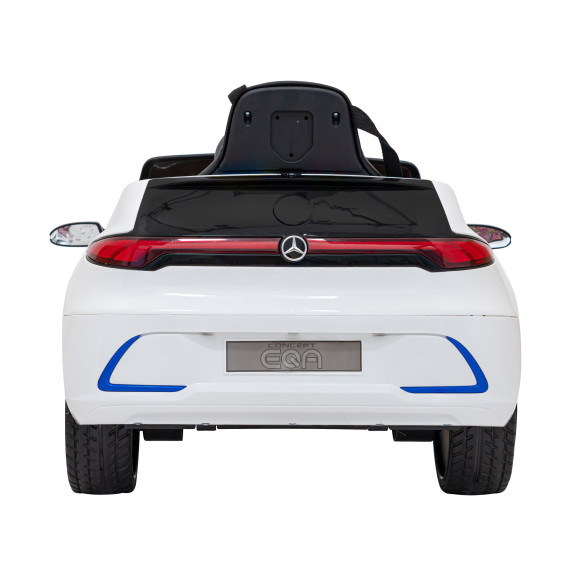 Mercedes Benz AMG EQA dla dzieci Biały + Pilot + 5-punktowe pasy + EVA + Wyświetlacz MP3 + LED